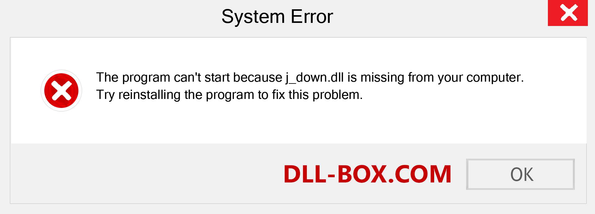  j_down.dll file is missing?. Download for Windows 7, 8, 10 - Fix  j_down dll Missing Error on Windows, photos, images